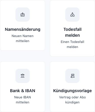 Ausschnitt der echten Connect-PD-Auswahl für persönliche Änderungen.
